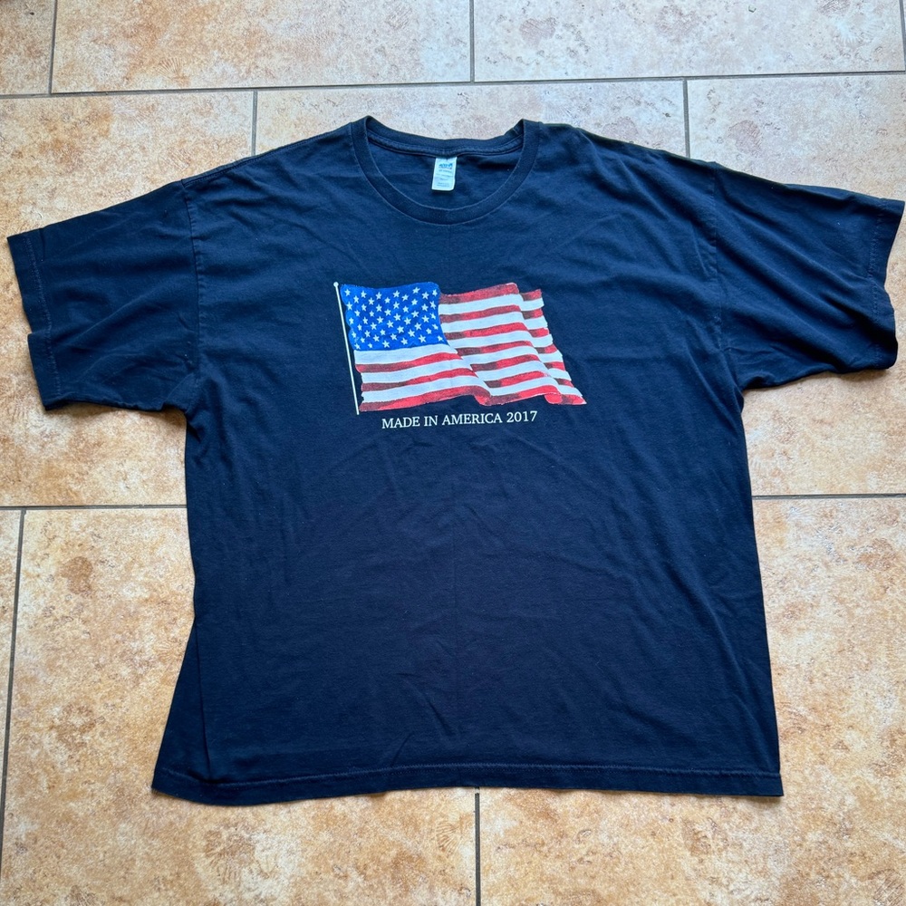Black American Flag T-Shirt